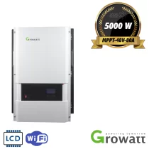 سانورتر 5000 وات 48 ولت 80 آمپر MPPT برند Growatt مدل SPF 5KT HVM